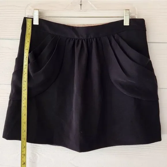 J. CREW black mini skirt size 6 - Picture 3 of 6